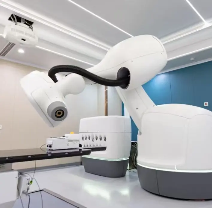 Advanced medical equipment in a client-supplied treatment room