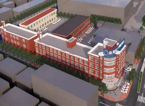 Cixi Blue Cross Brain Hospital — architectural rendering in the supplied brochure