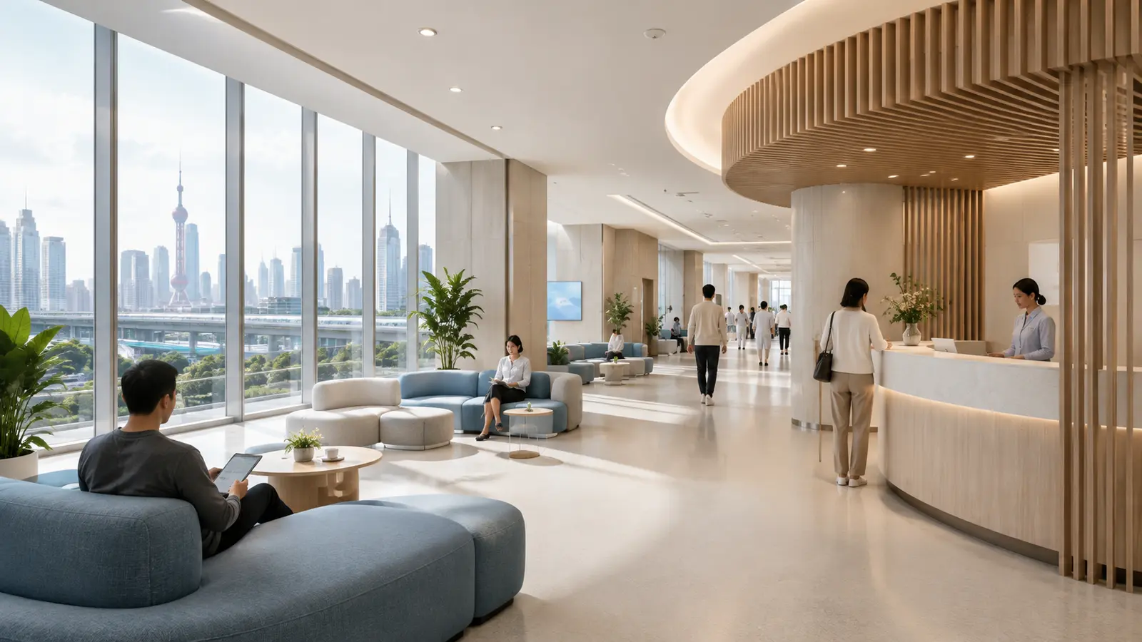 Shanghai Hongqiao Xingyuanhui Health Checkup Center editorial illustration