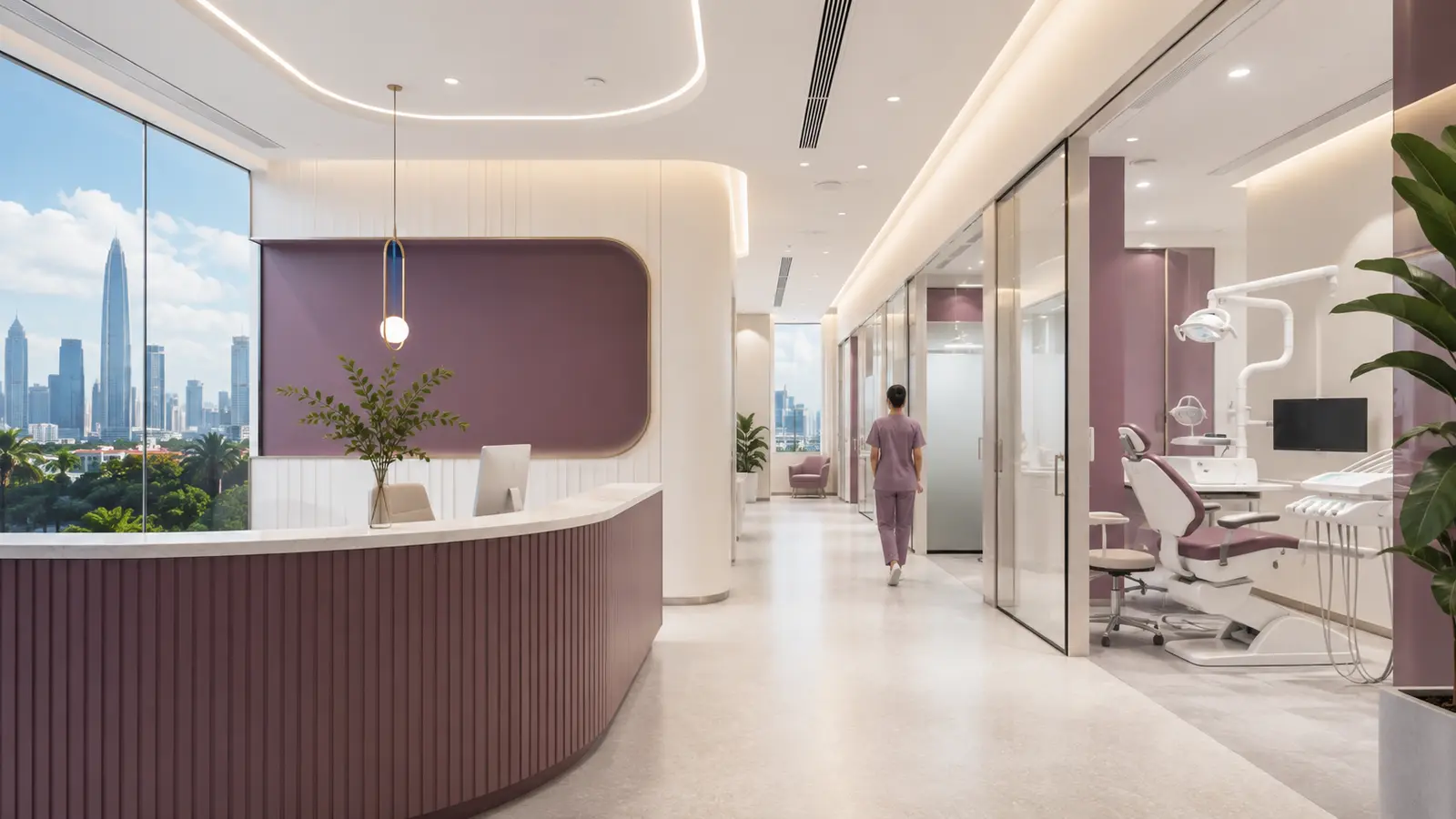 Dental Bauhinia Shenzhen editorial illustration